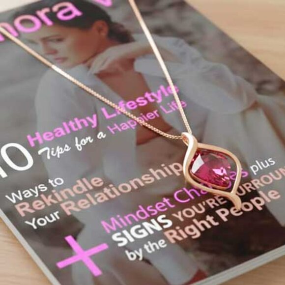 2/$40 Ladies Exclusive Red Crystal Necklace - Picture 5 of 12